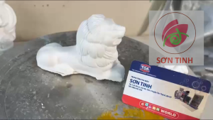 Tượng thạch cao tô màu Sư tử C29  (Không kèm màu) luyện vẽ trò chơi trẻ em
