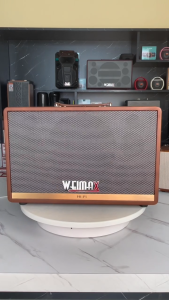 Loa karaoke xách tay Weimax H-120 công suất 1000W tặng kèm 2 micro không dây âm thanh sống động mạnh mẽ chỉnh bass treble echo reverb kết nối đa dạng thời gian hoạt động 4-6h