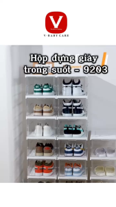 Tủ nhựa đựng giày dép trong suốt 9203 thông minh gấp gọn tiện lợichất liệu nhựa PP cao cấp - new 2025