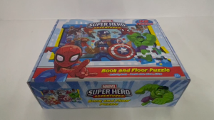 Marvel Superheroes Activity Book & Floor Puzzle Large Gift Box Set For Kids