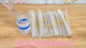 Set 10 Ống Hút Thủy Tinh Tái Sử Dụng Nhiều Lần Đường Kính Ống 6mm X 200mm Cao Cấp Trong Suốt Tặng Cọ Vệ Sinh