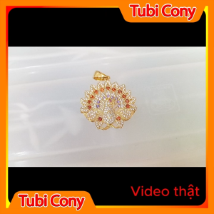 Mặt dây chuyền chim công đá CZ ngũ sắc cao cấp M655166 - 220 - UA Tubi Cony
