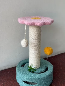Cat Condo Bulat Pohon Cakaran Garukan Kucing Scratcher Tree Mainan Kandang Rumah House Pad