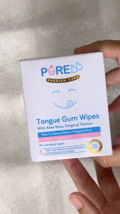 PURE BB Tongue Gum Wipes Isi 20 Lembar Tisu Basah Higienis Food Grade Tanpa Alkohol & Pemanis