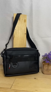 Tas Selempang Bahu 3in1 PEGE Rylee Slempang Polos Hitam Bisa Slingbag Handbag Pouch Bahan Waterproof - PG 9027