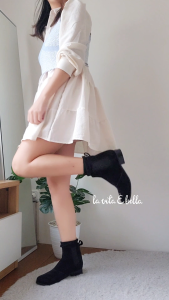 La Vita E Bella Chelsea Sepatu Ankle Boots Wanita Musim Dingin Elastik - [LU 1001]
