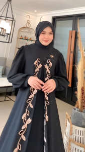 ANFAF FASHION - Kanaya Dress Bordir Gamis Maxi Wanita Terlaris Baju Muslim Wanita Dewasa Model Gamis Lebaran Terbaru 2024 Dress Kekinan Ceruty Babydoll Mix Bordir Cantik Gamis Kondangan Elegant