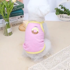 áo 2 dây in hình bánh donut cho chó mèo -T3 PETS SHOP