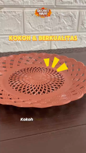 (ISI 12pcs) PIRING ANYAM - Piring Rotan Plastik Murah / Piring Estetik