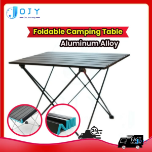 【Local shipment】Foldable Camping Table Portable Aluminum Barbecue Picnic Folding Table Outdoor Meja Lipat Camping Equipment Egg Roll BBQ Beach Picnic Table Camping Car Small Table Mini Table with Storage Bag Multifunction Table