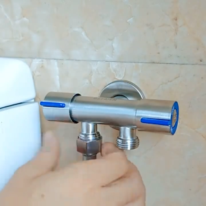 Kran Stainless Stop Kran Kamar Mandi Cabang Kanan Kiri Kran Shower Double Modern