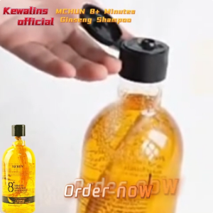 MCHUN 8+ menit Shampo Ginseng Masker Rambut Ginseng 0 Shampo Tanaman Minyak Silikon 400ml