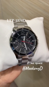 CASIO MTP-1374D หน้าปัด43มม. นาฬิกาชาย สายสแตนเลส กันน้ำ50เมตร เรืองแสงได้ คาสิโอแท้ รับประกันศูนย์1ปี