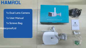 Hamrol 8MP 4K Ultra HD 180° Wide Angle Dual Lens WiFi Camera ซื้อโดยสมาชิก AI และเปิดตัววัสดุการแสดงการสัมผัส คุณประสบความสำเร็จ