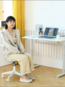 Student Study Table Hand Cranked Lifting Computer Table Minimalist Writing Living Room Furniture Office Table 268T