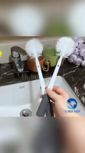 FLYBUY SHOP 1pcs Five-in-One Lazy Silicone Cup Brush Baby Bottle Brush Cleaning Appliance Long Handle Cup Brush360Degree Rotation Folding Bruch Head