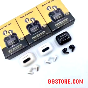 Tai nghe Bluetooth  Buds Pro 3 Max Phiên bản Bluetooth: 5.0 + EDR Hỗ trợ sạc không dây Qi. Tương thích với cả điện thoại iPhone và Android. Điều khiển cảm ứng (một cham / hai chạm / ba chạm) chức năng là tuyệt vời.