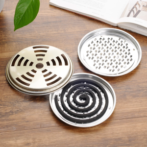 Hộp đựng nhang muỗi bằng thép không gỉ khay đựng nhang muỗi có nắp đậy an toàn-NIEVE