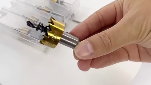 ดอกสว่าน โฮลซอเจาะเหล็ก เจาะสแตนชูปไทเนียม อูลูมิเนียม HSS 5 ชิ้น ขนาด 16-30 มม