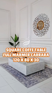 coffe table top marmer putih carrara