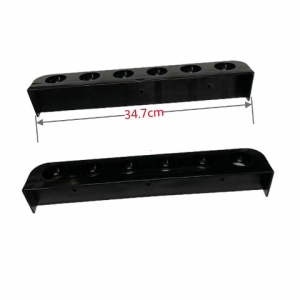 Wall Cue Rack Plastik Rak Joran Dinding Tempel Rak Stik Biliar 6 Slot Tempat Stik Billiard