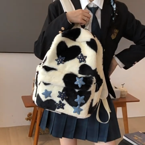 Onebear Cute Shoulder Bags New Korean schoolgirl schoolbag Milk star backpack Japanese aesthetic school bag