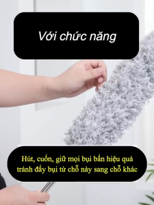 Chổi kéo dài 2m5 Quét Trần Lau Bụi Đa Năng C14 có cán điều chỉnh độ dài và xoay 360 độ đa năng TTNTC14