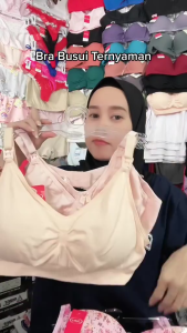 Bra Sorex 8107 8108 Bh menyusui busa sedang tanpa kawat bahan katun kait 3
