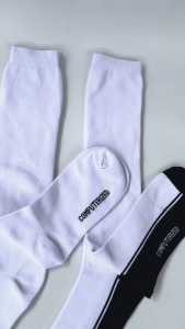 Kaos Kaki Paskibra Wanita Putih Panjang Polos Bahan Tebal Spandex Polyester