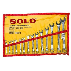 ** ของแท้ 100% ** ชุดประแจแหวนข้างปากตาย ประแจรวม SOLO ขนาด 8-24mm 14ตัว/ชุด รุ่น 1424-14