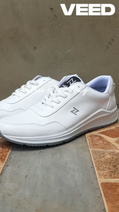 Naz Elgin Axl 001: Sepatu Pria Putih Polos Sneakers Olahraga Casual
