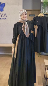 Gamis Couple Ibu & Anak: Model ARIMBI Bahan Katun Toyobo