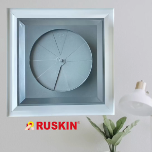 GI-4-Way Double Deflection Ceiling Diffuser c/w Round Damper