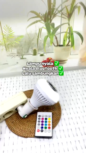 COD FREE ONGKIR Lampu Bohlam LED Speaker Musik Bluetooth 2 in 1 Wireless Dengan Lampu LED RGB Suara Jernih