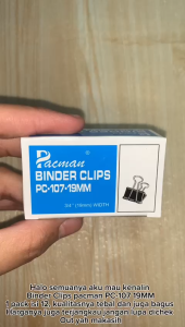 Binder Clip Pacman 107 Isi 12 Pcs / Klip Penjepit Kertas