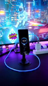 Kabel LED 120W 6A USB Fast Charging Kabel data Android Rotasi kepala 180 derajat Super fast charging