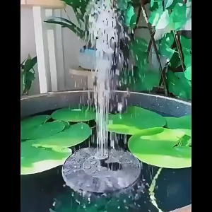 น้ำพุโซล่าเซลล์ Solar Pump น้ำพุพลังงานแสงอาทิตย์ 18CM ทนแดด/ ทนฝน แถมฟรี หัวปั๊ม 8 หัว น้ำพุ ปั๊มน้ อุปกรณ์ตกแต่งสวน