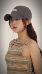 Mũ lưỡi trai nam nữ LOULI SAIGON thêu chữ AMIKE nón lưỡi trai thoáng khí vải kaki cao cấp M63