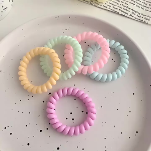Karet Cantik Livy warna Ikat Rambut Korea Kotak Korea Wanita set (isi 3pcs)