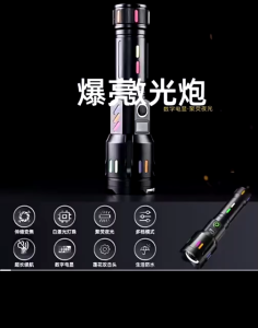 ไฟฉายแรงสูงซูม 4เท่า PED-621 ชาร์จไฟง่ายผ่านช่องUSB ปรับโหมดได้ 3แบบ ไฟแฟลช์กระพริบ/สว่างมาก/สว่างน้อย แข็งแรง ทนทาน