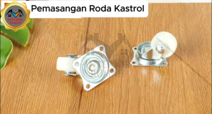 Roda Kastor 2.5" Inchi MATI HIDUP REM / Roda Caster PVC Nylon / Roda Etalase / Roda Lemari FREE SEKRUP