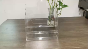 Combo 02 Kệ 3 ngăn A4 mica đựng tài liệu tờ rơi loại treo tường và để bàn