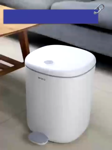 Ecoco Trash Can Foot Pedal Trash Bin with Cover Large Capacity Garbage Bin With Garbage Bag Storage  7L/11L