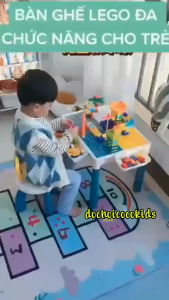 Bộ đồ chơi 2 IN 1 bộ bàn ghế lắp ráp cho bé đồ chơi lắp ráp