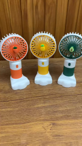 Fruit Design 3 Speed Handheld Rechargeable Micro USB Mini Fan Portable Travel Fan With Phone Stand