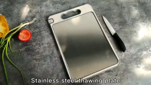 Talenan persegi / Talenan anti jamur / Talenan dapur multifungsi / talenan sisi pinggi stainlees kokoh / Talenan stainless 2 sisi