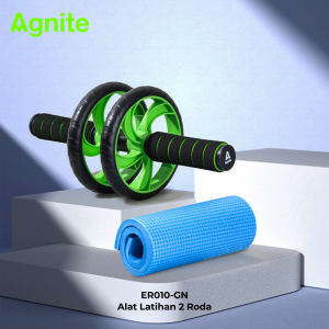 Agnite Abs Roller Double Wheel / Abdonimal Roller / Alat Latihan Otot Perut 2 Roda ER010-GN