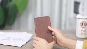 Flip Leather Case Wallet untuk Xiaomi Redmi Note 13 Pro & Plus