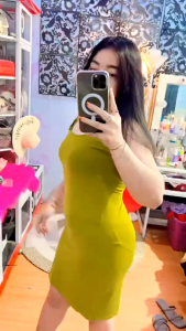 TANKTOP MINI DRESS WANITA TANPA LENGAN TALI SPAGETTI - FULL BODY TERBARU POLOS