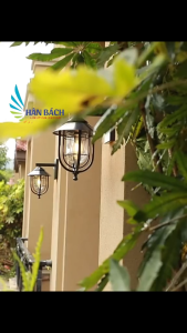 (Đèn chống nước)Đèn chùa cột gắn treo tường cổng ngoài trời mái hiên tân cổ + Tặng bóng Led